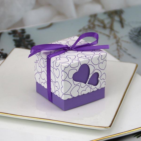 

gift wrap 5.2*5.2*5cm love heart candy boxes wedding favor party with ribbons
