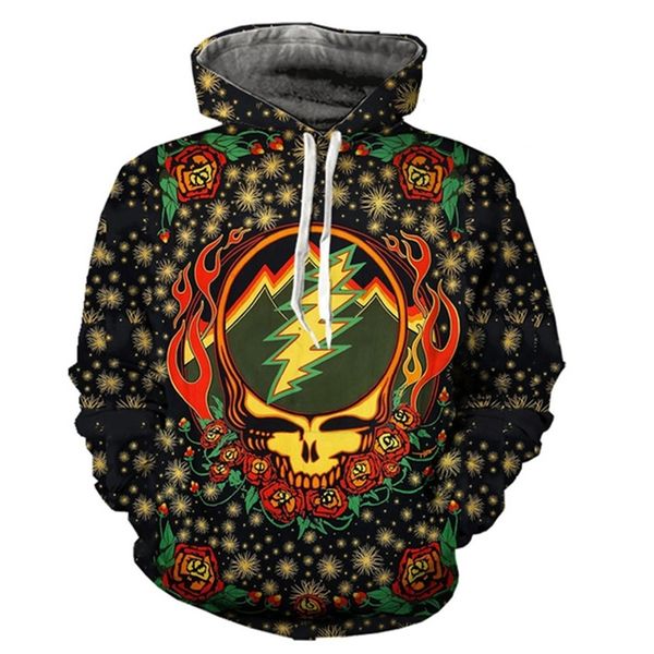 

men's street clothes animation role play 3d printed hoodie, Black