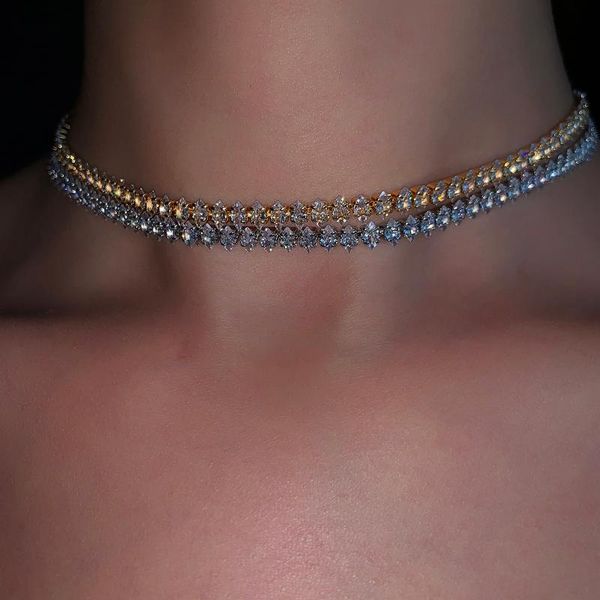 

chokers 2021 summer versatile horse with bright eyes short necklaces, Golden;silver