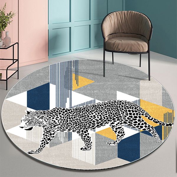 Tigre leopardo tapete de cristal veludo tapetes tapete decorativo área tapete para meninos quarto nylon impresso tapetes grossos abstrato