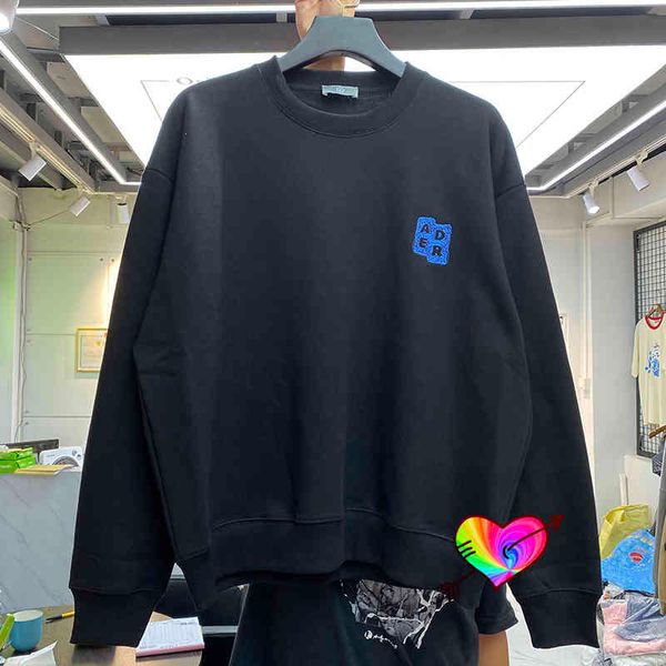 

men's women's hoodies with embroidered men's round neck, blue,, Black
