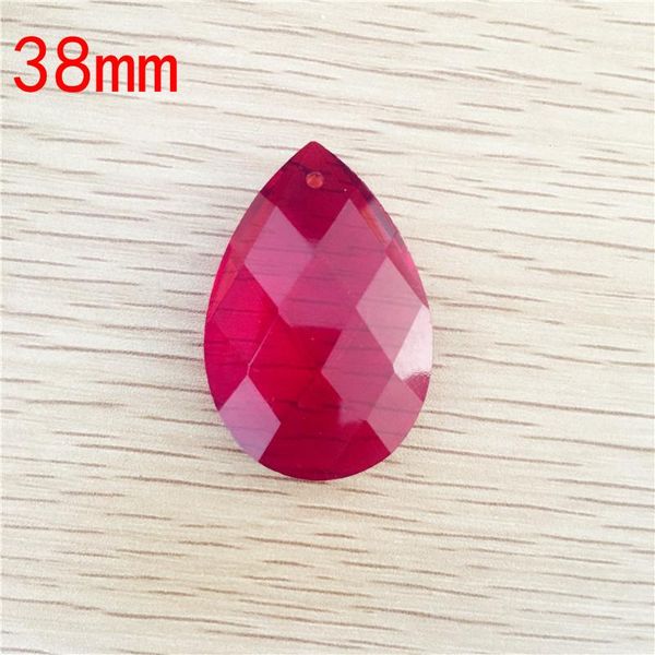 

chandelier crystal 10pcs 38mm red glass crystals lamp prisms hanging pendants suncatchers,crystal pendant