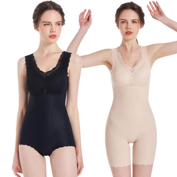 

women's shapers body shaper seamless women bodysuit slimming waist trainer shapewear bulifter chest enhancing full binders, Black;white