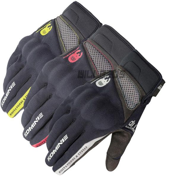 

sports gloves touch screen glovemotorcycle komine gk-163 motorbike dirt bike off-road, Black