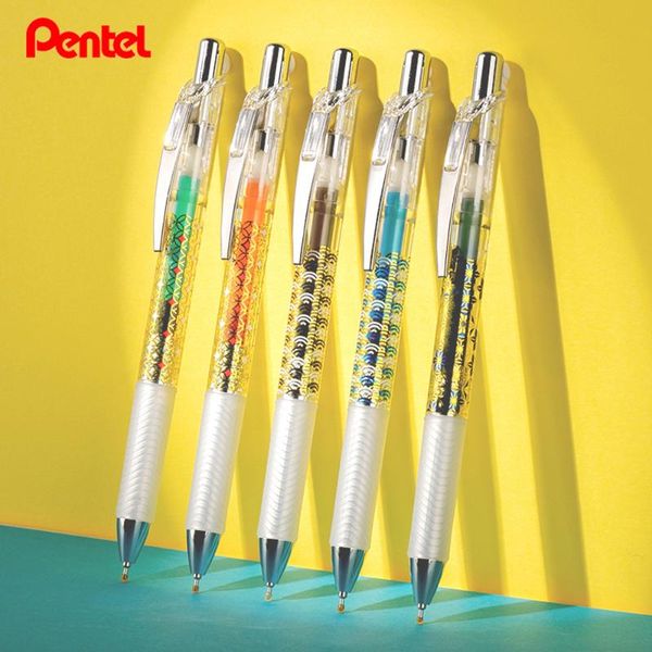 

1pcs pentel limited quick-drying gel pen bln75 transparent rod color core 0.5mm push-type student ins style japan pens