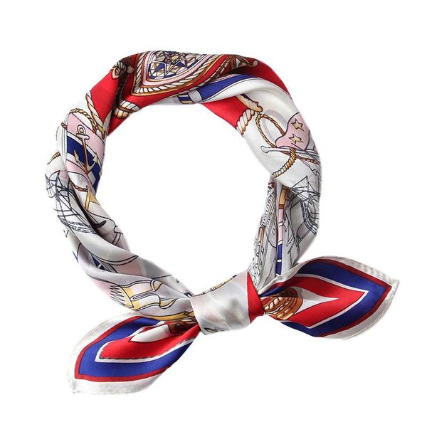 

scarves yhxfj5353 fashion clothes accessories 53cm small square women wraps 100% silk scarf, Blue;gray