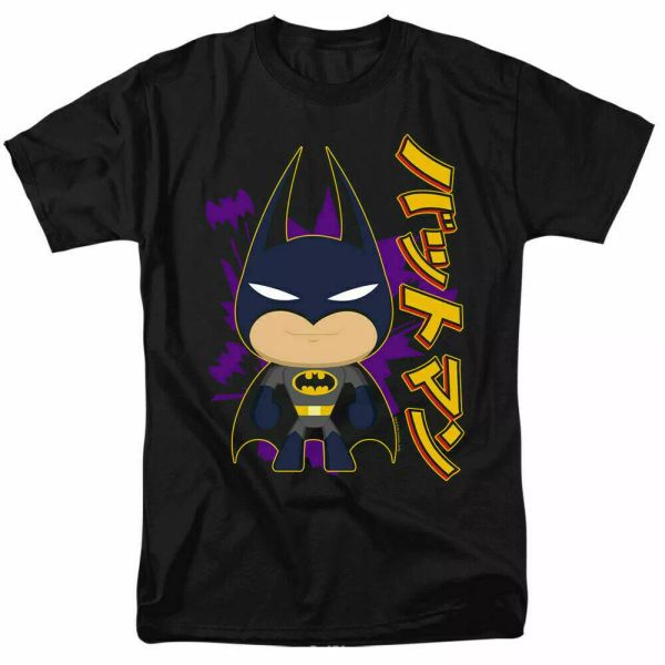 

batman cute kanji t shirt licensed comic book tee black, White;black