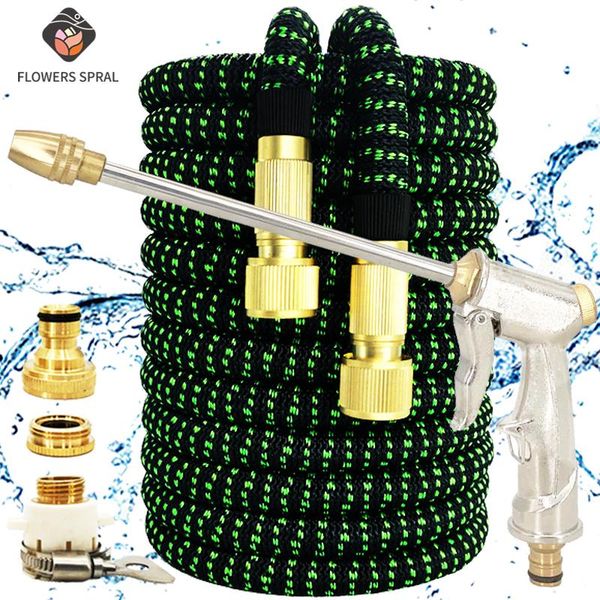

garden hose expandable stretch car wash for flexible water gun 17ft-150ft watering irrigation equipments