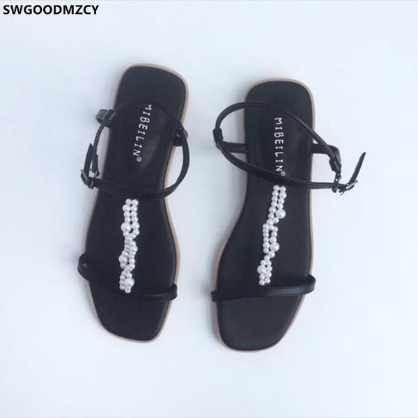 

sandals harajuku shoes ladies and slingback women summer 2021 female woman, Black