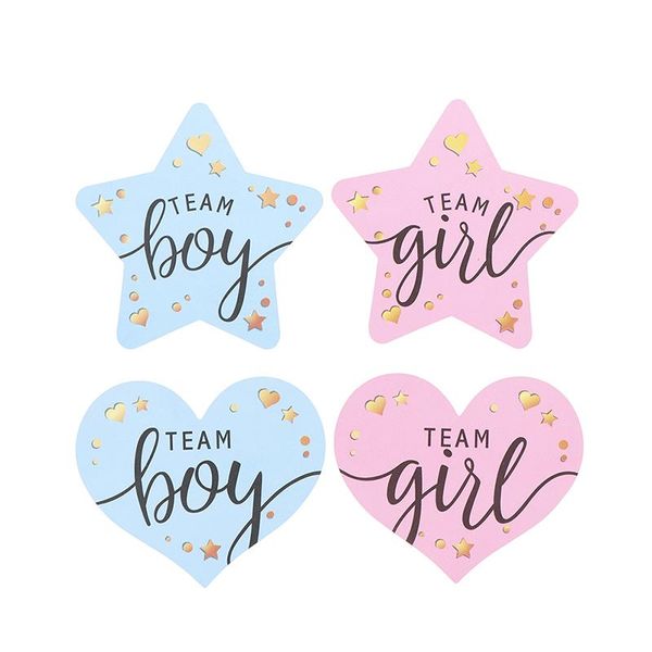 

gift wrap 100pcs/set team boy girl stickers or vote sticker for gender