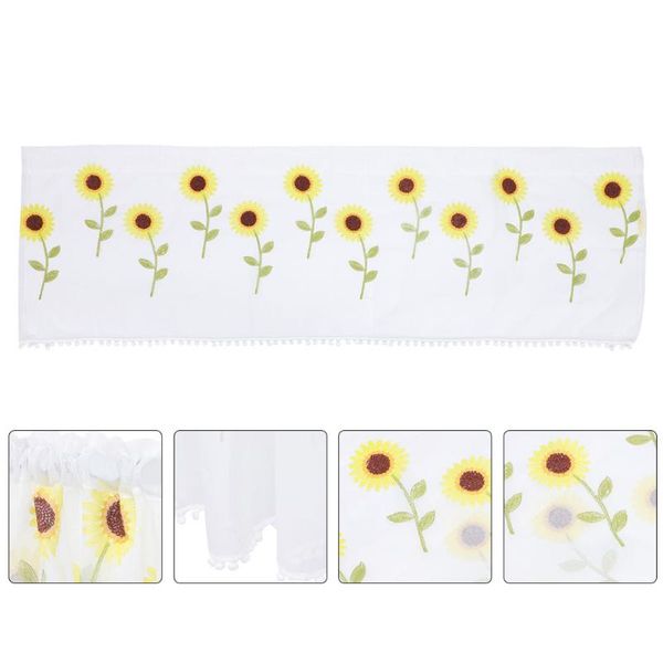 

curtain & drapes 1pc sunflower fresh short home window accessory white