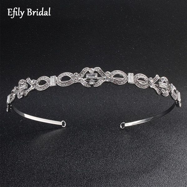 

hair clips & barrettes efily crystal crown headband women rhinestone accessories bride jewelry wedding tiaras and crowns prom bridal hairban, Golden;silver