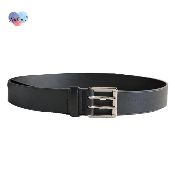 

belts brand men genuine cowhide simple classical designed black and brown silver buckle for jeans or suits luxury, Black;brown