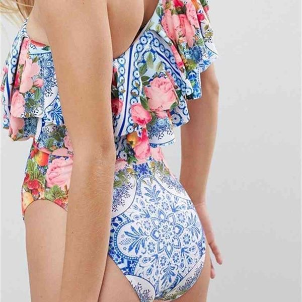 

factory4izh yunxiong women's ruffle 2021 bikini piece one shoulder swimsuit, White;black