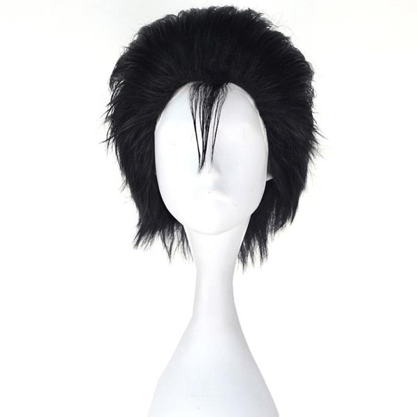

other event & party supplies short black men fluffy straight cosplay heat resistant halloween wig