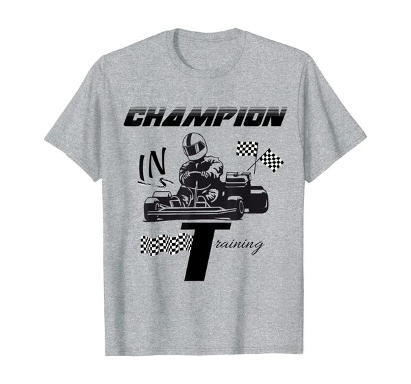 

champion in training go-karting t-shirt, White;black