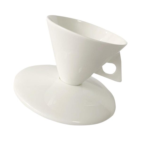 

cups & saucers 1 set ceramic tea mug coffee cup water beverage (white)