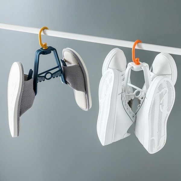 

hangers & racks multifunctional shoe rack clothes dryer windproof rotating foldable drying holder plastic space-saving