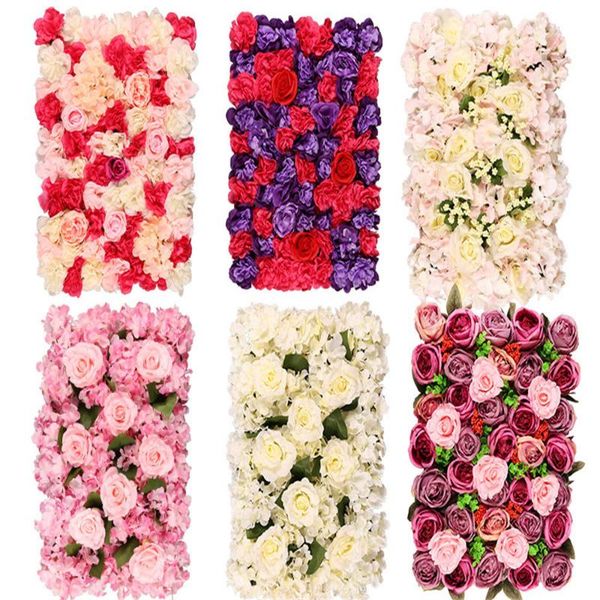 

decorative flowers & wreaths 60x40cm artificial flower rose diy wedding decoration wall panels silk pink romantic backdrop decor