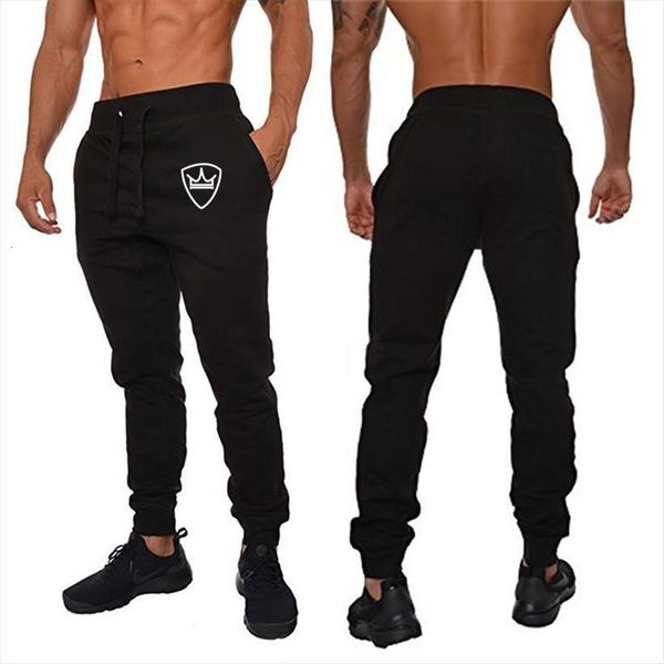 

joggers brand male trousers women pant casual sweatpants jogging grey elastic cotton gym fitness workout dar, Black
