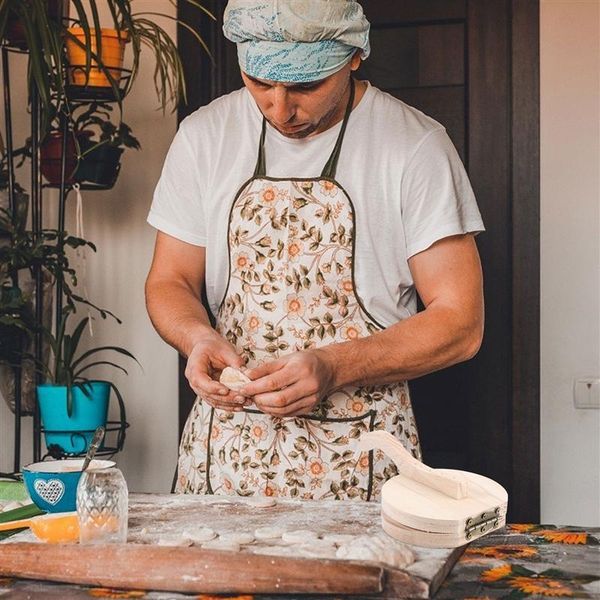 

rolling pins & pastry boards 1pcs kitchen wooden dough presser dumpling skin press tool baking utensils