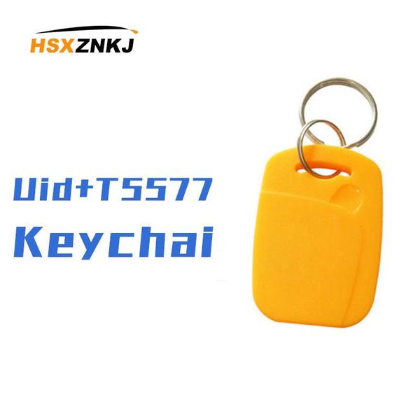 

5/10pcs ic id writable variables uid rewritable 13.56mhz nfc tag rfid dual frequency chip + 125khz t5577 em4305 key access control card