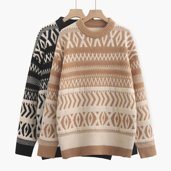 

sweater korean swaeter women long sleeved auutmn winter loose casual oversized pullovers woman knitted swaeters pull femme 8fkf, White;black