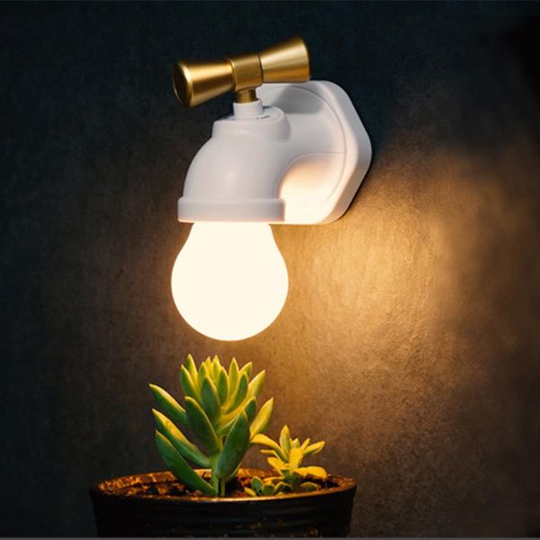 

wall lamp creative faucet night light usb charging voice control sensor bedside table corridor porch staircase led