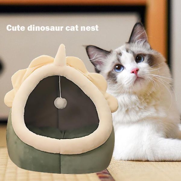 

cat beds & furniture detachable bed comfort mat basket good support dragon shaped pet house cave supplies accessories