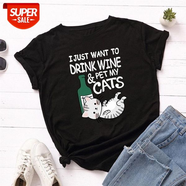 

spot european and american women's i just want to drink wine short-sleeved t-shirt women #ww4t, White