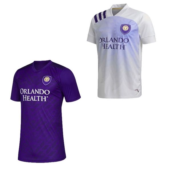 

2021 avl orlando city no.10 kaka 17 nani home and guest jersey short sleeve set football team uniform, Black;white