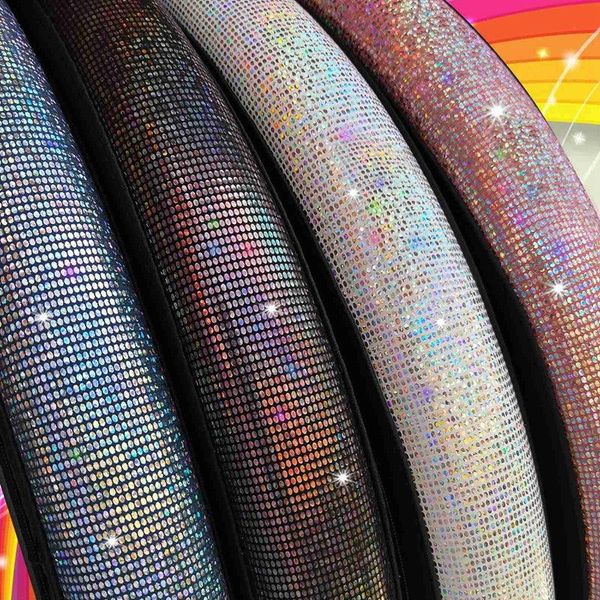 

steering wheel covers 37/38mm universal car cover rhinestones crystal case auto interior decor styling