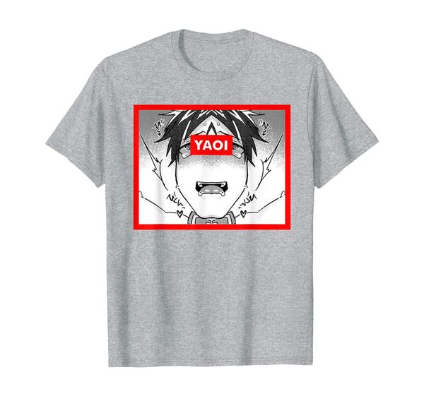 

cute yaoi hentai s boy ahegao otaku manga t-shirt, White;black