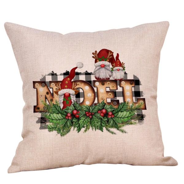 

pillow case christmas ornaments faceless doll covers santa claus pattern pillowcase