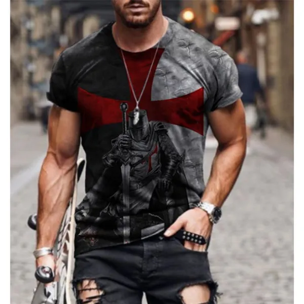 armor original 3d printed t-shirts are unique, stylish, beautiful, breathable and comfortable, daily party travel, visual impact, gothic sty, White;black