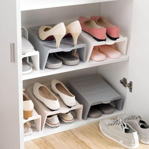 

clothing & wardrobe storage 4pcs/set shoe stand shoes organizers storages household living room organizer rack plastic slippers