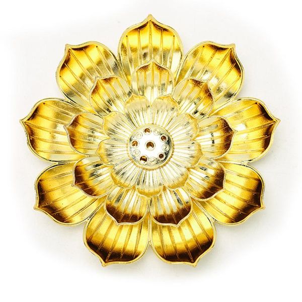 

lotus incense burner antique el lotus-shaped kirsite retro censer holder classic yoga diffuser relax fragrance lamps