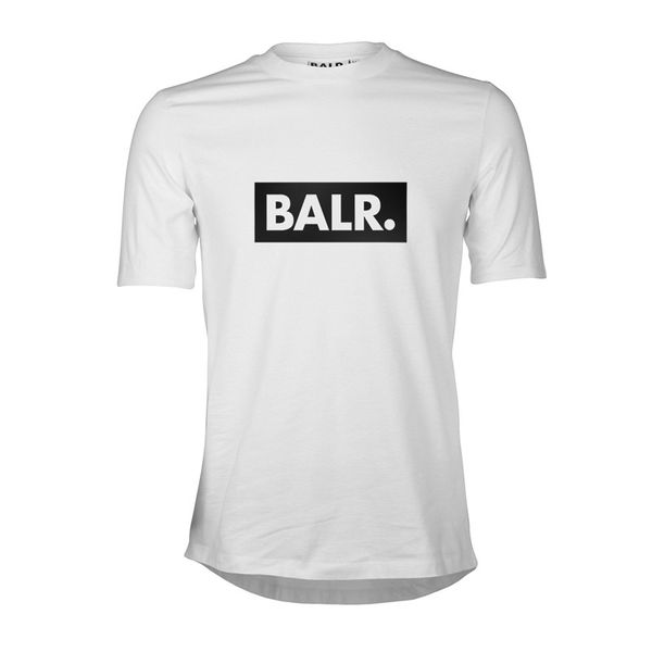 

size t euro high-quality club balred new fashion shirt men short sleeve balr clothing round bottom long back t, White;black