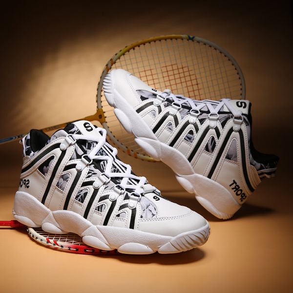 

cross-border men women trainer sports size running shoes high-men's four seasons casual sneakers white thick sole shoe couples code: 35, White;red