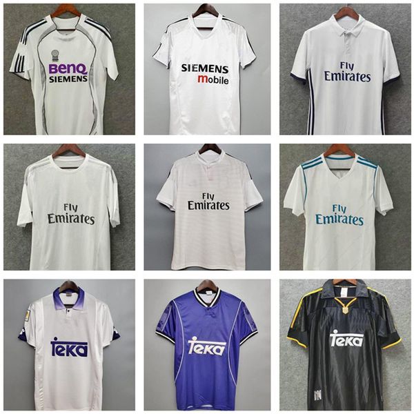 

real madrid retro soccer jersey guti ramos seedorf carlos 13 14 15 16 ronaldo zidane beckham raul redondo 94 95 96 97 98 99 00 01 02 03 04 h, Black;yellow