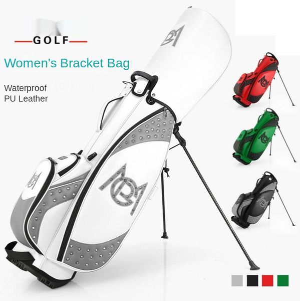 Outdoor-Taschen 2021 Golf Stand Bag Damen Wasserdichte Niete Kugel Transparente Kappe Queue