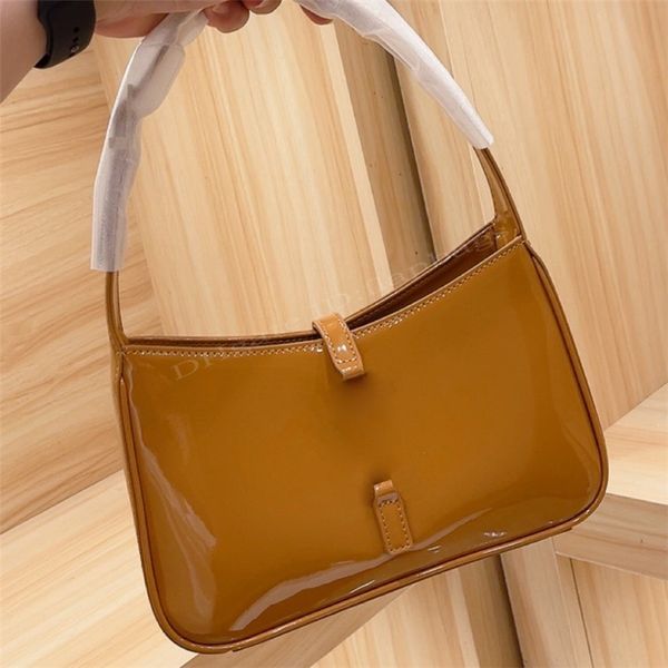 

designers evening bags handbag women shoulder crossbody underarm half moon purse wallets tote solid letters lacquered patent luxurys flap fa