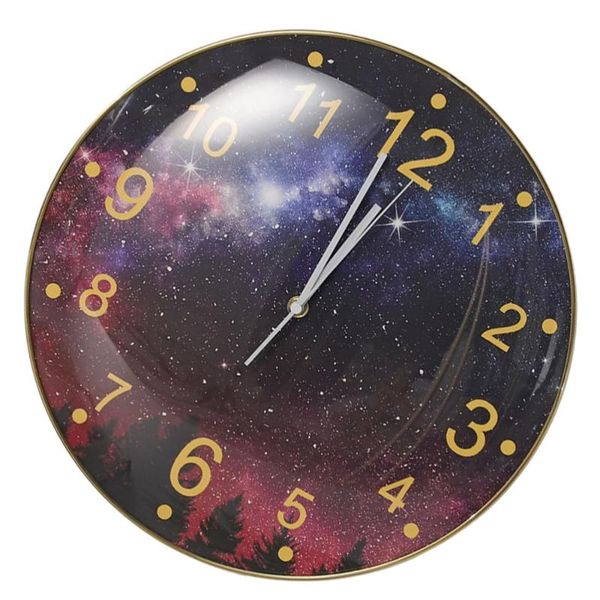 

wall clocks 12 inch creative clock sky pattern glass panel without battery