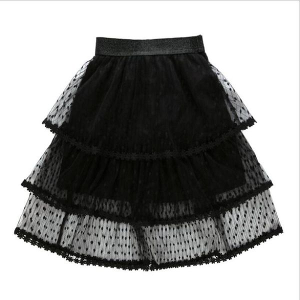 

skirts kid dot long tulle skirt elegant pleated tutu girls vintage lolita petticoat faldas mujer saias jupe tutus 2021 child, Blue