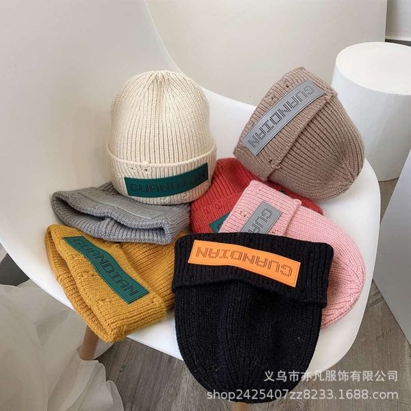 

hat female winter solid color versatile knitted wool autumn and korean version tide pullover cold dome melon skin, Blue;gray