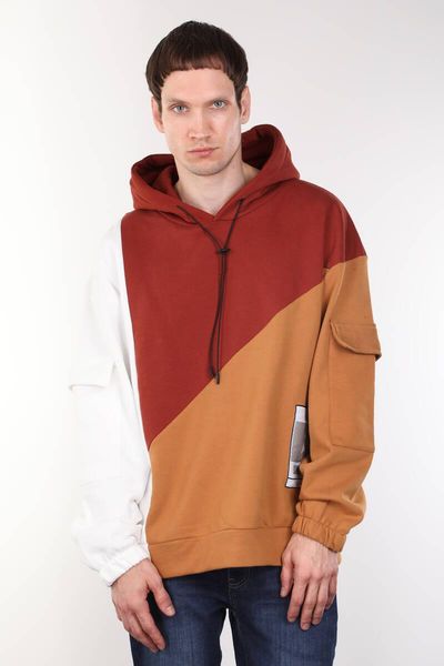 

men's hoodies & sweatshirts male tile piece hooded oversize sweatshirt, Black