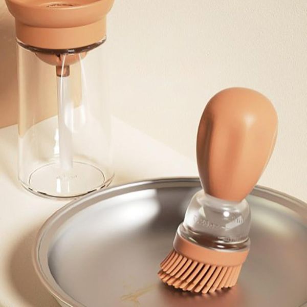 

tools & accessories portable oil bottle with silicone brush for cooking baking bbq kitchen