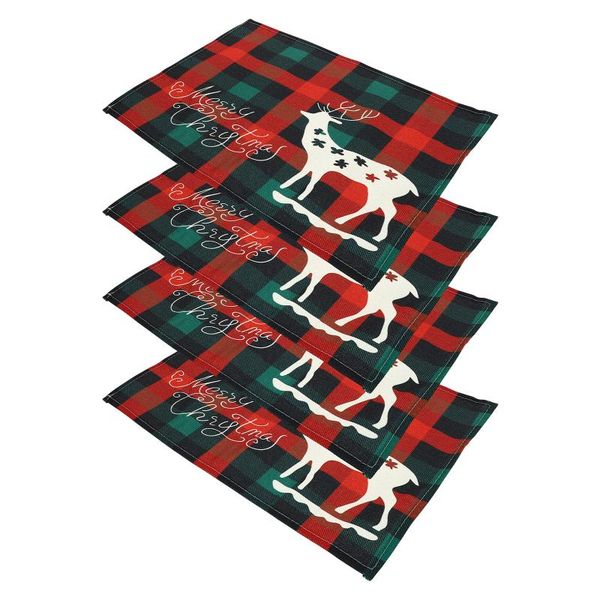 

mats & pads 4pcs xmas table christmas dinner decorative place mat ornaments
