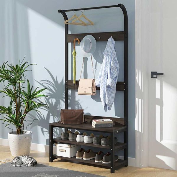 

clothing & wardrobe storage iron coat rack shoes clothes hanger bedroom living room furniture floor standing metal hat