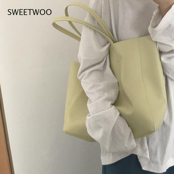 

shoulder bags korean version of the large-capacity bag female 2021 trendy net red tote french niche student school